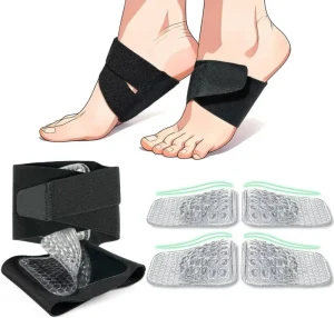Adjustable Arch Support Inserts Replaceable Orthotic Arch Pads Wearable Arch Bands Plantar Fasciitis Pain Relief Flat Feet