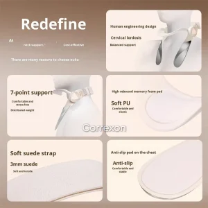 Adjustable Cervical Posture Corrector Neck Brace for Forward Head Neck Pain Relief Medical Grade Design