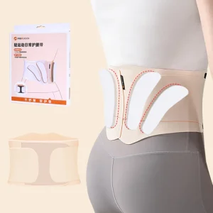Adjustable Double Support Lower Back Pain Relief Belt Spandex Nylon Breathable High Elasticity for Yoga Gym Exercise Daily Use