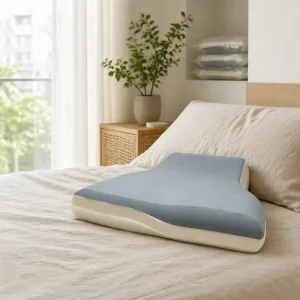 Adjustable Height Ergonomic Square Cloud Memory Foam Pillow Dual Density Zones Cervical Support Eco Friendly Custom Neck Pillow