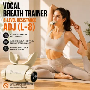 Adjustable Lightweight Durable Breathing Trainer S1 8 Levels Inspiratory Muscle Trainer Lung Exerciser for Home Gym & Sports