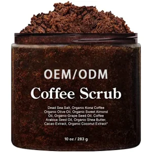 Aixin Private Label Herbal Coffee Gel Body Scrub Exfoliator for Stretch Marks & Dead Skin Reduction All Skin Types