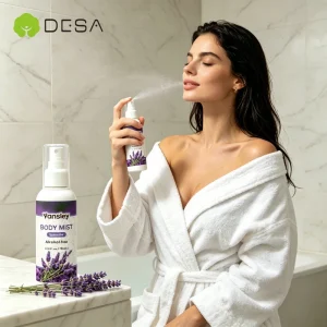 Alcohol Free Body Mist with Citric Acid & Lavender Essential Oil Floral Scent Long Lasting for Daily Use