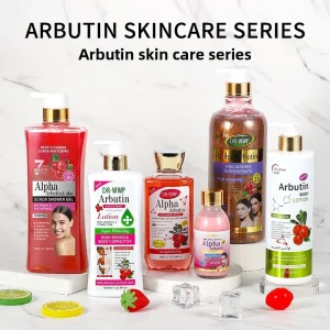 All English Foreign Trade Children’s Arbutin Skincare Set Serum Moisturizing Facial Exfoliating Sugar Salt Scrub