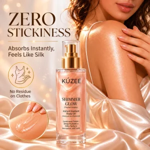 All Natural Bronzer Body Shimmer Oil Hydrating Moisturizing Skin Glitter Illuminating Self Tanning Oil