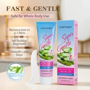 Aloe Vera Infused Soft Long Lasting Smoothness Quick Easy Hair Removal Cream