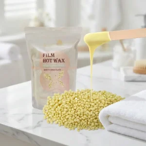 Angelina AW005 500g White Chocolate Hard Wax Beads for Hair Removal Face Bikini Body Salon & Home Use