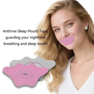 Anthrive Pink Cotton Moisturizing Lip Sleep Tape for Nasal Breathing Mouth Tape With Hydrogel for Sleeping