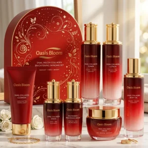 Anti Aging Whitening Moisturizing Skin Care Set with Jojoba Oil Vegan & Organic Facial Kit