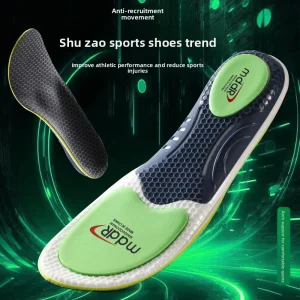 Arch Support Athletic Full Insole Antibacterial Deodorizing Breathable Sweat Absorbing High Elastic Inner Soles for Flat Feet