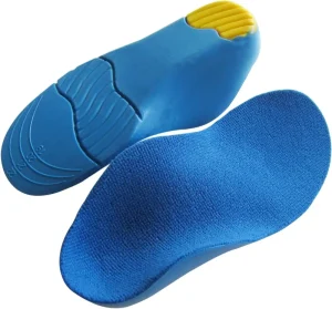 Arch Support Orthotic Shoe Inserts for Kids Flat Feet Gel Thick Insoles Heel Protector Pain Relief Blue All Seasons Velvet