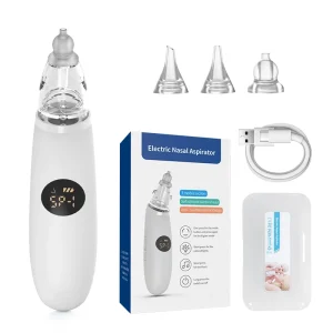 Automatic Nose Cleaner With 3 Silicone Tips 3 Adjustable Suction Level Music & Light Baby Nasal Aspirator Electric