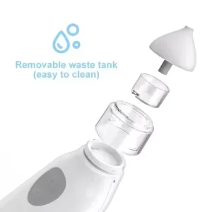 Automatic Nose Cleaner with Silicone Tips 3 Adjustable Suction Level Light Noise Nasal Aspirator Baby Nasal Aspirator Electric