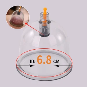 B01 6.8cm Cups Hijama Chinese Medical Transparent Vacuum Suction Cupping Massage Cup for Body