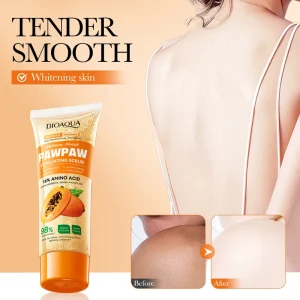 BIOAQUA Papaya Vitamin C Body Scrub Private Label Whitening Brightening Cleaning Beauty Product