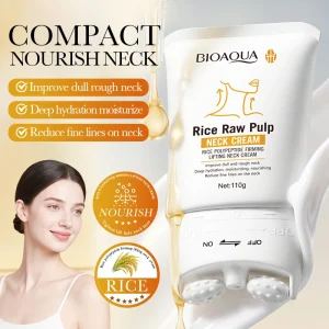 BIOAQUA Rice Peptide Firming Tensing Neck Cream 110g Hyaluronic Acid Moisturizer Nourishing Whitening Anti Wrinkle