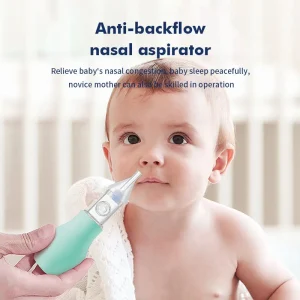 BPA Free Infant Nasal Aspirator Pump Type Vacuum Nose Cleaner Soft Silicone Baby Care Nasal Aspirator