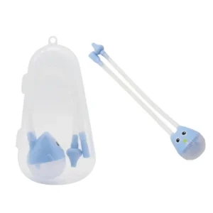 BPA Free Infant Nasal Hygiene Manual Owl Baby Nasal Aspirator Tube Nose Cleaner with Soft Nozzle and Storage Case
