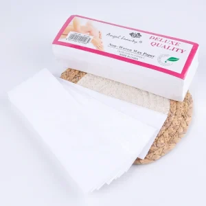 BQAN 100 Pieces Depilatory Waxing Paper Strips Depilatory Non Woven Fabric Rayon Wax Strips for Hair Removal