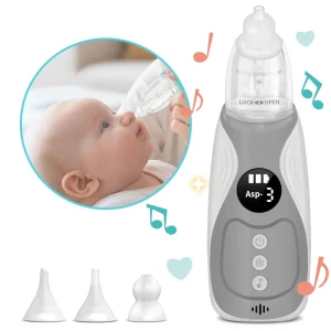Baby Electric Nasal Aspirator Soft Silicone Nose Cleaner for Newborn Infant LCD Screen Powerful Suction Nasal Aspirator