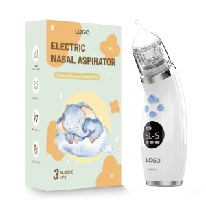 Baby Electric Nasal Aspirator Soft Silicone Nose Cleaner for Newborn Infant LCD Screen Powerful Suction Nasal Aspirator