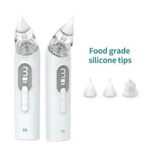 Baby Electric Nose Aspirator 3 Adjustable Mode Power Suction Waterproof Electric Nose Cleaner Safe Baby Mucus Remover