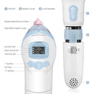 Baby Nasal Aspirator Electric Nose Cleaner 3 Different Levels of Suction Safe Hygienic for Newborns and Toddler