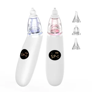 Baby Nasal Aspirator Electric Nose Suction Automatic Nose Cleaner With 3 Silicone Tips 3 Adjustable Suction Level Music Light