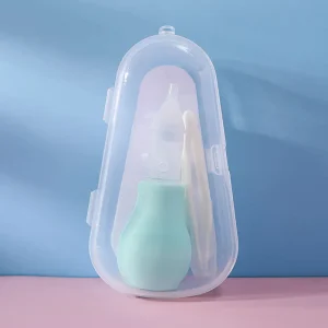 Baby Nose Suction Cleaner Silicone Nose Clip Anti backflow Hand pressed Nasal Plug Cleaning Kit