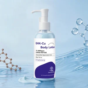 Barrier Strengthening 1% 10000ppm GHK Cu Whitening Anti Wrinkle Firming Lifting 200g Anti aging Blue Copper Peptide Body Lotion
