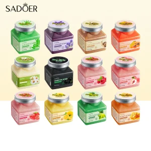 Bath Sugar Scrub Gently Exfoliating Whitening Strawberry Snail Herbal Fruit Body Scrub Tender