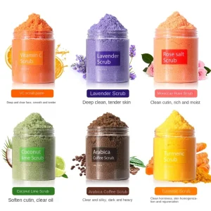 Bathing Sea Salt Scrub Vitamin C Rose Lavender Coconut Oil Exfoliating Body Scrub for Deep Cleansing Moisturizing Cross Border