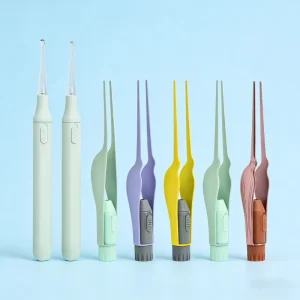 Battery Powered Household LED Flashlight Earpick Earwax Remover for Kids