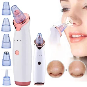 Beauty Care Facial Nose Pimple Electronic Vacuum Blackhead Remover 5 Suction Heads USB Powered 3 Speed CE Certified Pore Cleaner