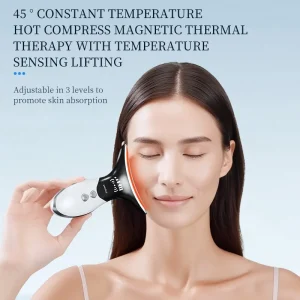 Beauty Massager Neck Face Firming Wrinkle Removal Tool Double Chin Reducer Vibration Face Massager with 3 Color 4 Modes