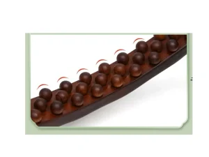 Beech Wood Therapy Massager with 20 Beads Lymphatic Drainage Massage Stick Functional Massage Kit