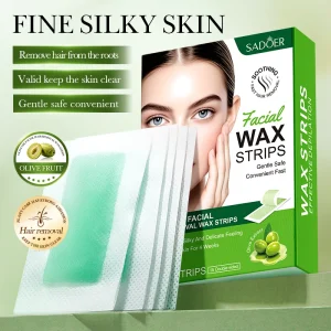 Beeswax Hair Removal Strips with Olive Oil for Sensitive Skin Soothing and Daily Protection Formula 30pcs