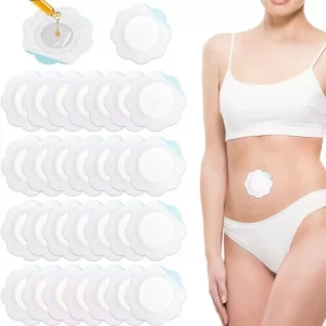 Belly Button Castor Oil Patches Processing Plum Blossom Cloth Hollow Solid Color Breathable Adhesive Tape Body Patch