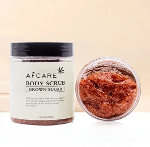 Black Label Body Scrub Organic Cruelty Free Exfoliator Whitening and Vitamin C Brown Sugar Facial Scrub Body Scrub