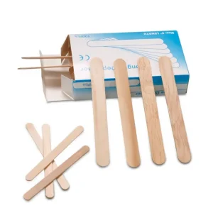 Body Beauty Tool Wooden Waxing Sticks for Hair Removal 100pcs Depilatory Mixing Stick Nail Spatula