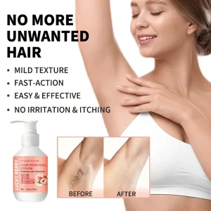 Body & Facial Hair Removal Cream Painless Depilatory Cream for Sensitive Skin Gentle Hair Remover for Legs Arms Underarms