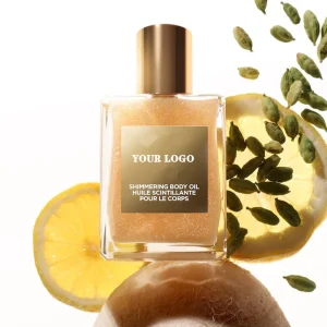 Body Glitter Spf 50 Sunscreen Broad Spectrum Shimmering Body Oil Mist Glass Serum Bottle