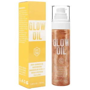 Body Glow Oil Private Label Face and Body Luxury Glitter Liquid Highlighter Bronzer Gold Long Lasting Body Shimmer Oil