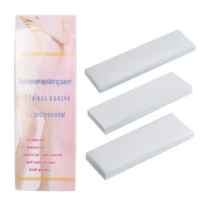 Body Hair Remover Depilatory Wax Roll Epilating Paper Non Woven Fabric White Bikini Area Safe Convenient Wax Strips Sheets