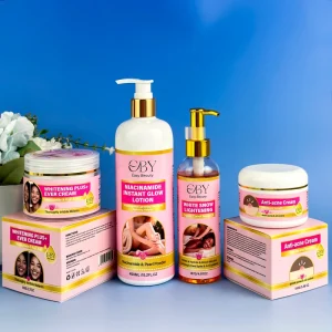 Body Lotion Facial Moisturizer Cream Skin Care Set Private Label 4pcs Niacinamide Skincare Products