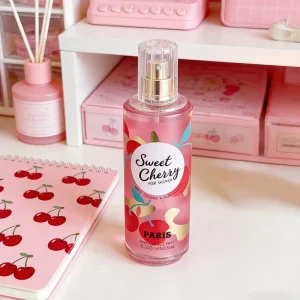 Body Mist 200ML Juicy Cherry Blossom Scented Perfume Spray for Refreshing Feminine Freshness