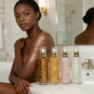 Body Oil Gel Moisturizing Nourish Multiple Flavors and Fragrances Lotion Private Label Scented Shimmer Oil