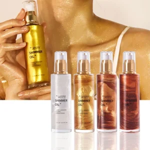 Body Oil Shimmering Vegan Shimmering Liquid Body Highlighter Bronzer Skin Glow Oil Glitter Cream Body Oil Shimmer