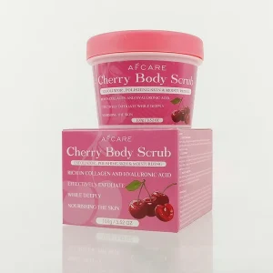 Body Scrub Containers Paraben free Lightening Smoothing Shea Butter Cherry Face Scrub and Body Scrub for Ladies