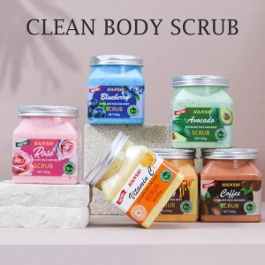 Body Scrub Cream for Face & Body Exfoliation with Fruit Fragrance 350ml Moisturizing Overseas Trade